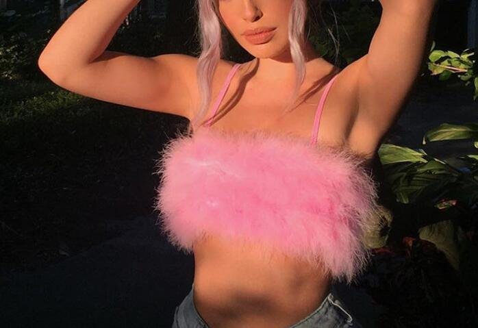 Velvet Feather Patchwork Strapless Sexy Bralette Cropped Tube Top Women Solid Color Sexy Cute Summer Beach Crop Tops